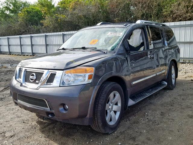 5N1BA0ND2CN621339 - 2012 NISSAN ARMADA SV GRAY photo 2