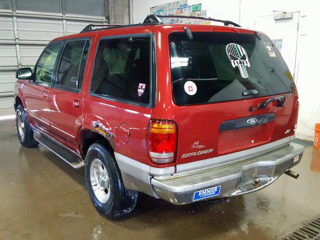 1FMDU34EXXZA00649 - 1999 FORD EXPLORER RED photo 3