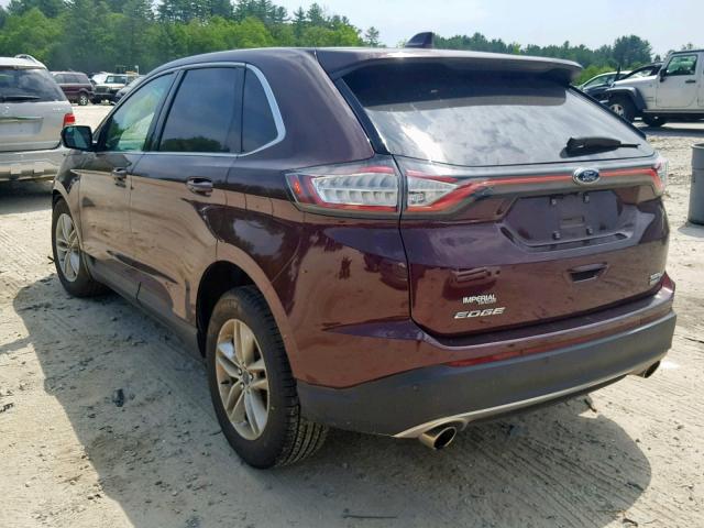 2FMPK4J92JBB55240 - 2018 FORD EDGE SEL RED photo 3