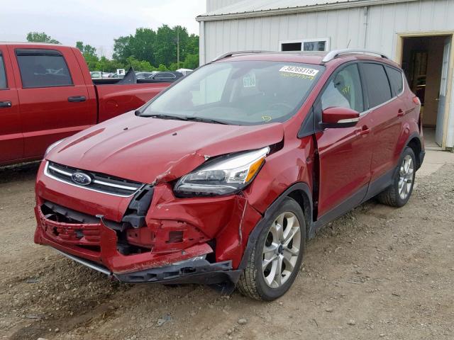 1FMCU0J92EUC06754 - 2014 FORD ESCAPE TIT RED photo 2