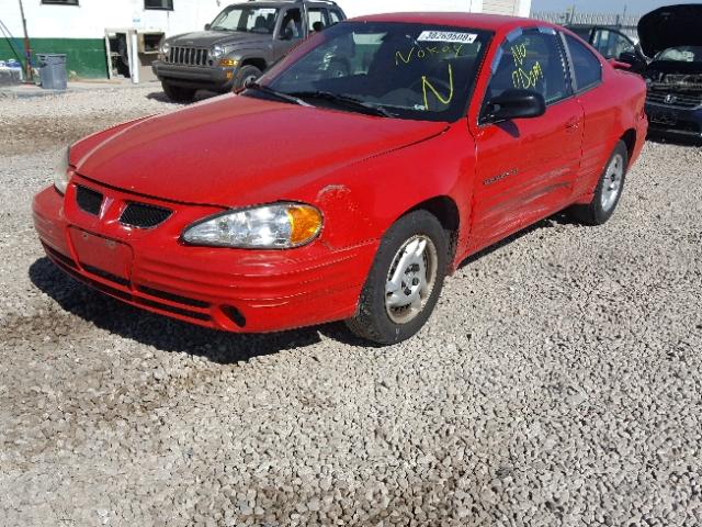 1G2NE12T5XM873187 - 1999 PONTIAC GRAND AM S წითელი ფოტო 2