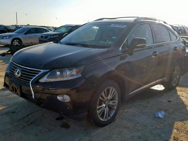 JTJBC1BA3E2458104 - 2014 LEXUS RX 450 BLACK photo 2