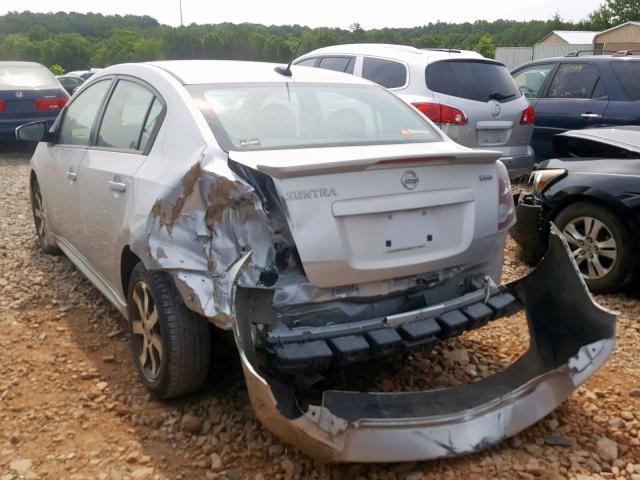 3N1AB6AP0CL688797 - 2012 NISSAN SENTRA 2.0 SILVER photo 3