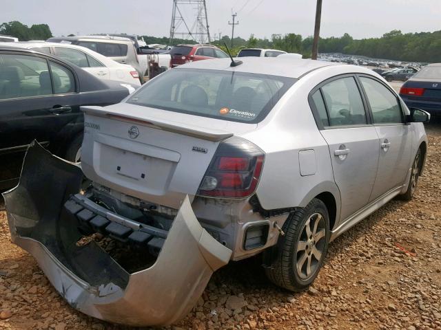 3N1AB6AP0CL688797 - 2012 NISSAN SENTRA 2.0 SILVER photo 4