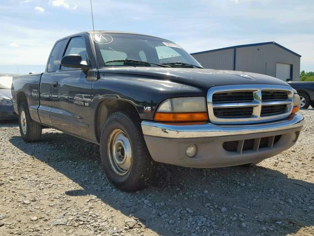 1B7GL22X7WS686157 - 1998 DODGE DAKOTA BLACK photo 1