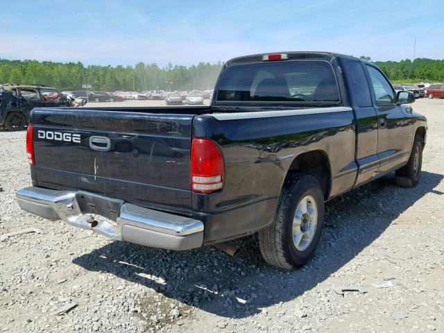 1B7GL22X7WS686157 - 1998 DODGE DAKOTA BLACK photo 4