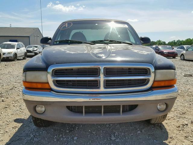 1B7GL22X7WS686157 - 1998 DODGE DAKOTA BLACK photo 9