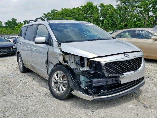 KNDMB5C14H6294010 - 2017 KIA SEDONA LX SILVER photo 1