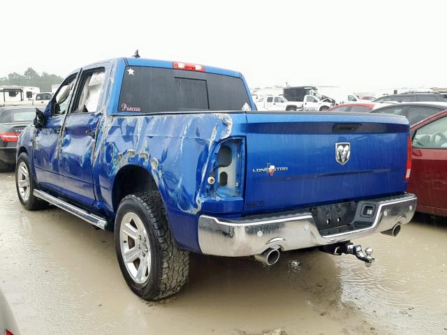 1C6RR6LT3HS805973 - 2017 RAM 1500 SLT BLUE photo 3