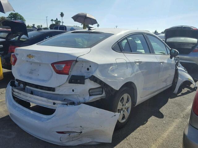 1G1BC5SM4G7277869 - 2016 CHEVROLET CRUZE WHITE photo 4