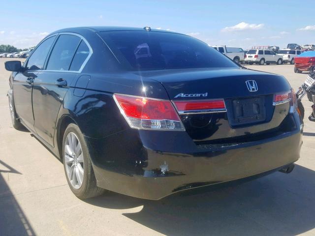 1HGCP2F80BA014562 - 2011 HONDA ACCORD EXL BLACK photo 3