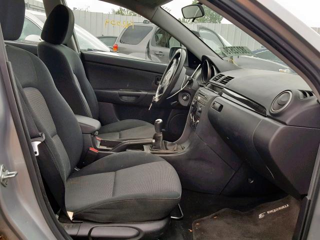 JM1BK12F971641663 - 2007 MAZDA 3 I SILVER photo 5