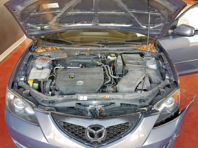 JM1BK12G771654209 - 2007 MAZDA 3 I GRAY photo 7