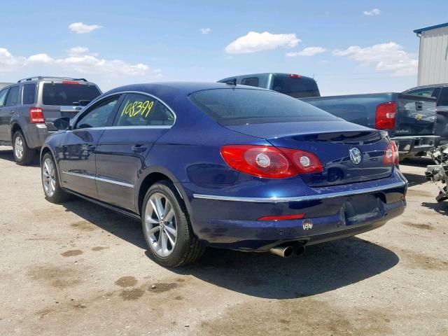 WVWHL73C29E532908 - 2009 VOLKSWAGEN CC LUXURY BLUE photo 3