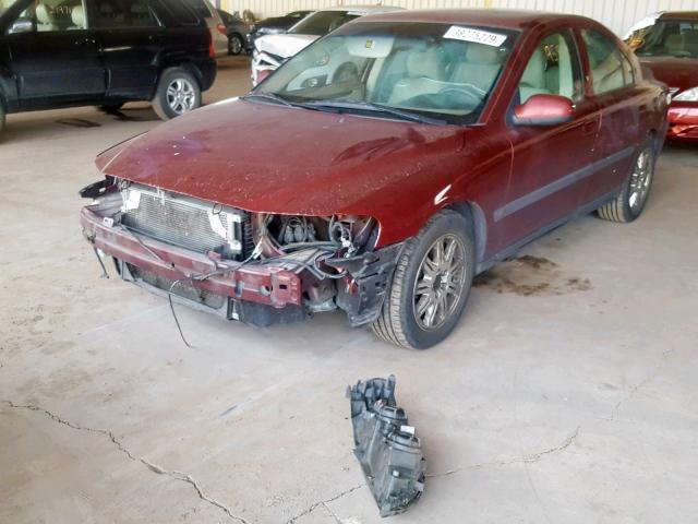 YV1RS61T332260361 - 2003 VOLVO S60 BURGUNDY photo 2