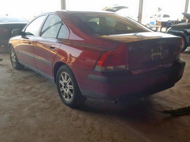 YV1RS61T332260361 - 2003 VOLVO S60 BURGUNDY photo 3