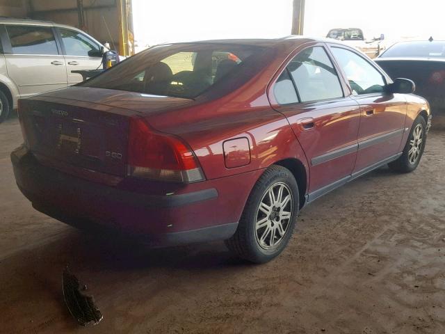 YV1RS61T332260361 - 2003 VOLVO S60 BURGUNDY photo 4