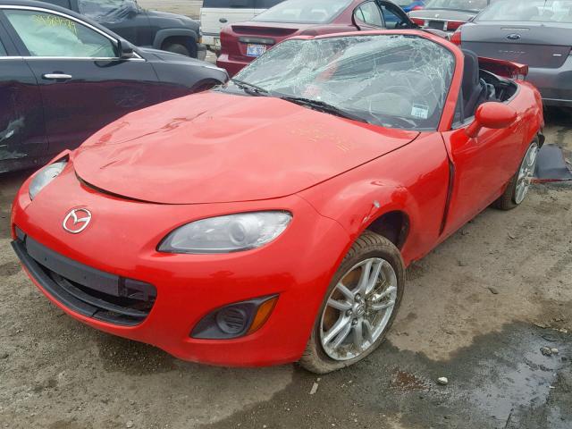 JM1NC2EF0A0211626 - 2010 MAZDA MX-5 MIATA RED photo 2