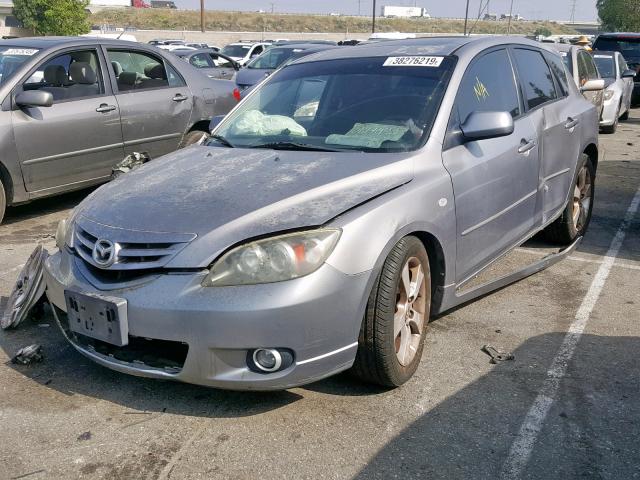 JM1BK343151336542 - 2005 MAZDA 3 HATCHBAC GRAY photo 2