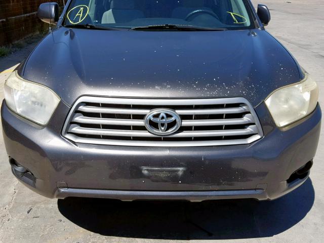 JTEES41A982036621 - 2008 TOYOTA HIGHLANDER GRAY photo 9