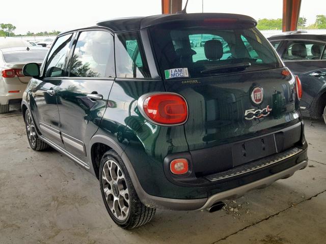 ZFBCFADH2EZ017356 - 2014 FIAT 500L TREKK GREEN photo 3