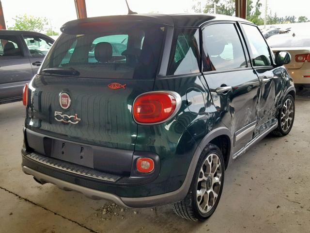 ZFBCFADH2EZ017356 - 2014 FIAT 500L TREKK GREEN photo 4