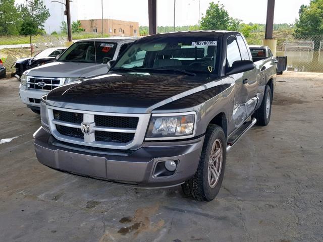 1D7CE3BK2AS145891 - 2010 DODGE DAKOTA SXT GRAY photo 2