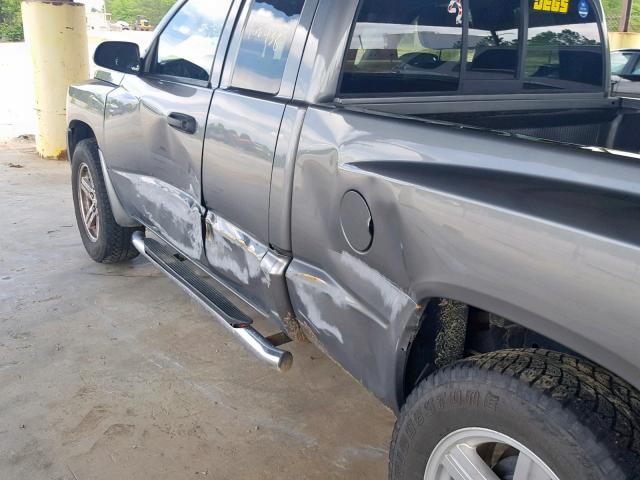 1D7CE3BK2AS145891 - 2010 DODGE DAKOTA SXT GRAY photo 9