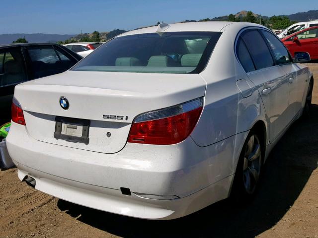 WBANE53546CK82370 - 2006 BMW 525 I WHITE photo 4