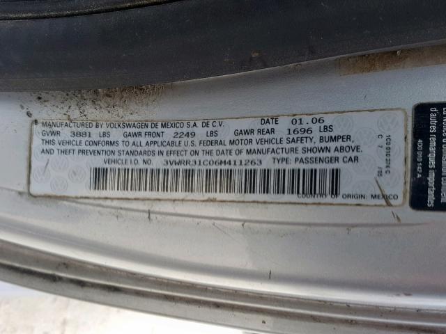 3VWRR31C06M411263 - 2006 VOLKSWAGEN NEW BEETLE Gümüş foto 10