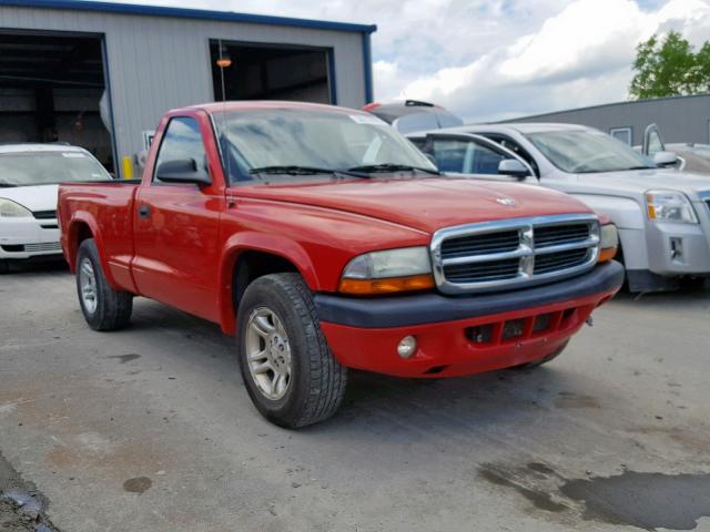 1D7FL36K44S593342 - 2004 DODGE DAKOTA SPO RED photo 1