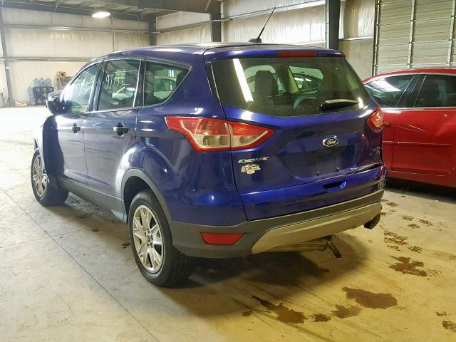 1FMCU0F72DUB72210 - 2013 FORD ESCAPE S BLUE photo 3