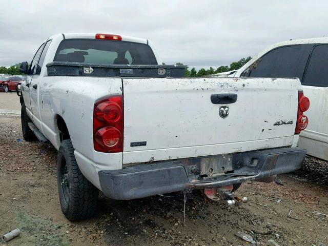 3D7KS28A78G183972 - 2008 DODGE RAM 2500 S WHITE photo 3