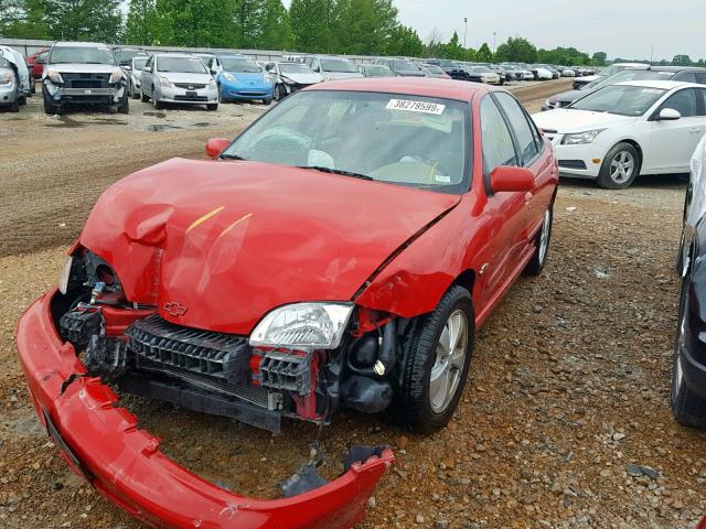 1G1JH52T027155779 - 2002 CHEVROLET CAVALIER Z RED photo 2