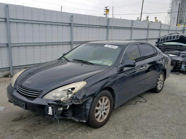 JTHBA30G245010928 - 2004 LEXUS ES 330 BLACK photo 2