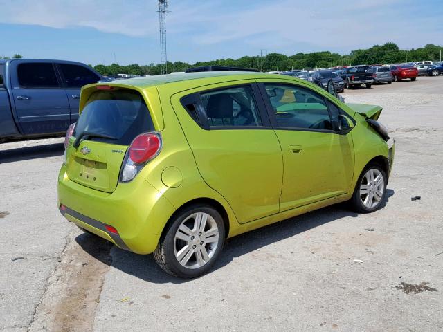 KL8CD6S96EC409862 - 2014 CHEVROLET SPARK 1LT GREEN photo 4