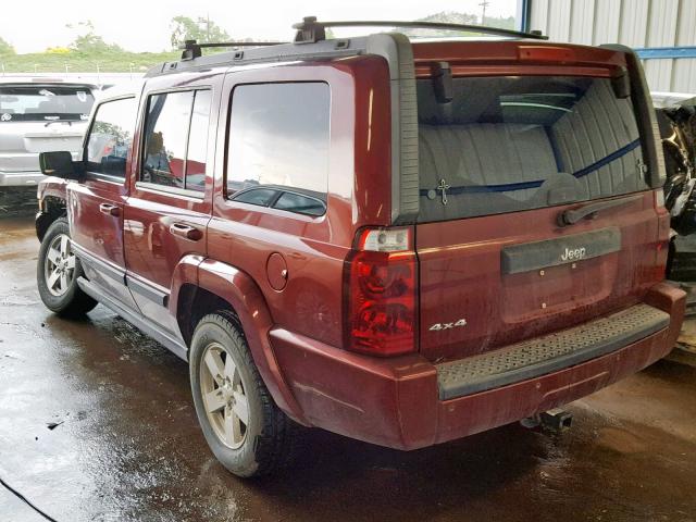 1J8HG48K37C577666 - 2007 JEEP COMMANDER 勃艮第红 照片 3