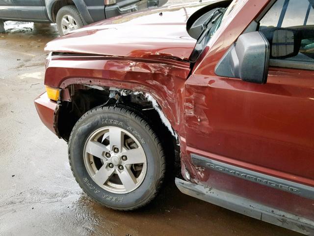 1J8HG48K37C577666 - 2007 JEEP COMMANDER 勃艮第红 照片 9