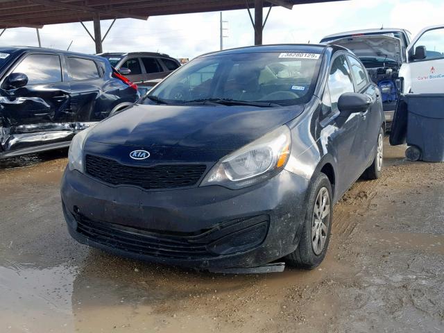 KNADM4A32D6108447 - 2013 KIA RIO LX BLACK photo 2