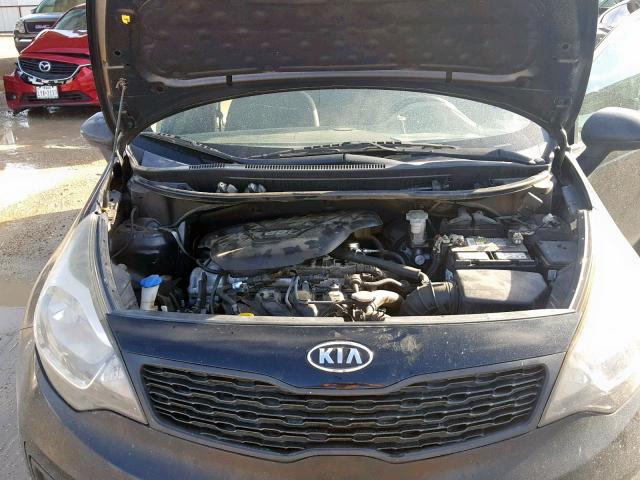 KNADM4A32D6108447 - 2013 KIA RIO LX BLACK photo 7