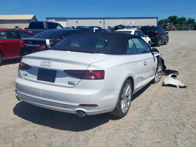 WAU2NGF50JN019137 - 2018 AUDI A5 PRESTIG WHITE photo 4