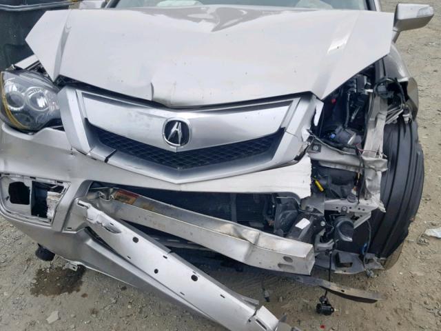 5J8TB1H52BA006457 - 2011 ACURA RDX TECHNO SILVER photo 9