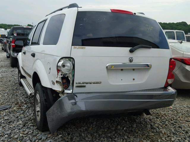 1D4HD48N06F162122 - 2006 DODGE DURANGO SL WHITE photo 3