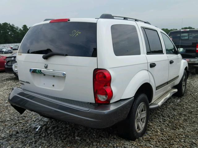 1D4HD48N06F162122 - 2006 DODGE DURANGO SL WHITE photo 4