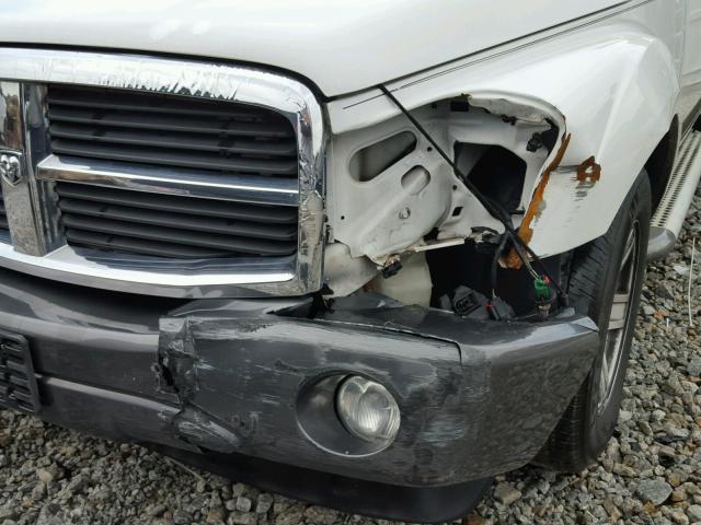 1D4HD48N06F162122 - 2006 DODGE DURANGO SL WHITE photo 9