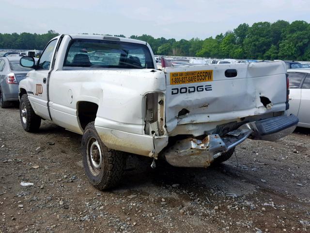 3B7KC26Z01M583542 - 2001 DODGE RAM 2500 WHITE photo 3