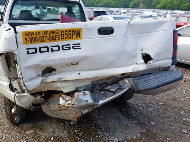 3B7KC26Z01M583542 - 2001 DODGE RAM 2500 WHITE photo 9