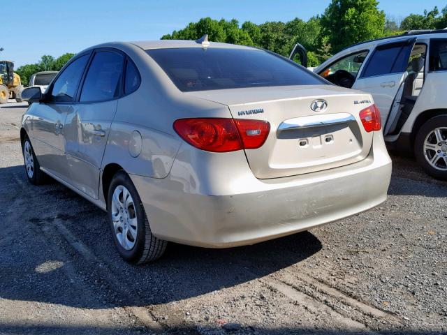 KMHDU4AD0AU113354 - 2010 HYUNDAI ELANTRA BL GOLD photo 3