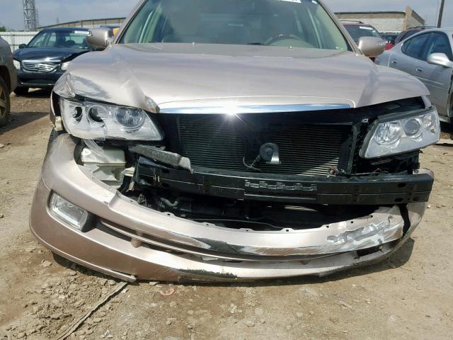 KMHFC46F67A196045 - 2007 HYUNDAI AZERA SE GOLD photo 9