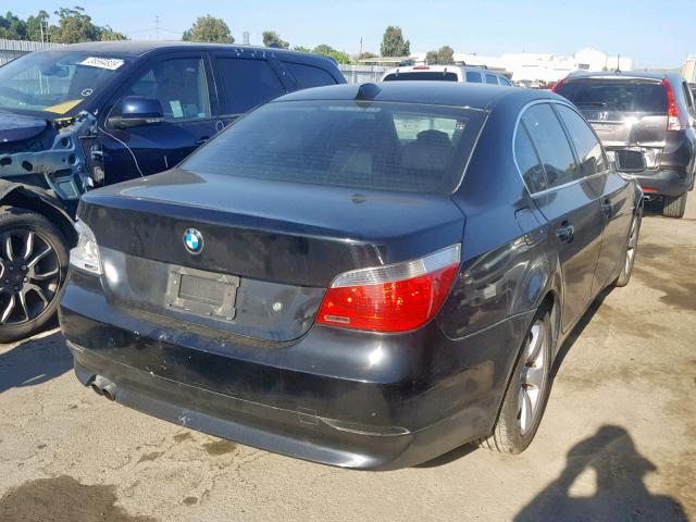 WBANE53526CK90550 - 2006 BMW 525 I BLACK photo 4